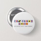 Grüße aus Atlantic City Button (Vorne & Hinten)