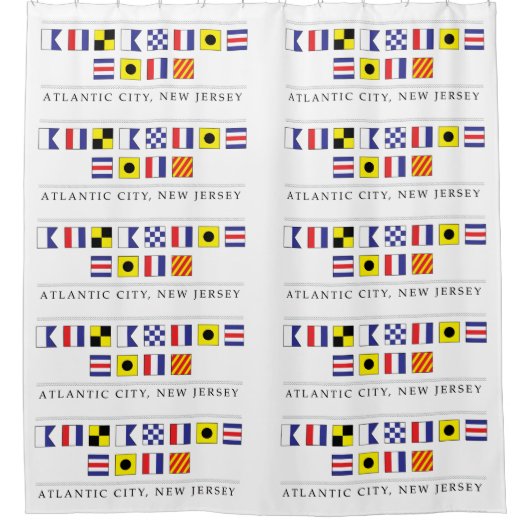 Grüße aus Atlantic City Duschvorhang (Vorderseite)