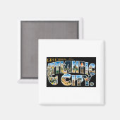Grüße aus Atlantic City Magnet (Vorderseite/Rückseite)