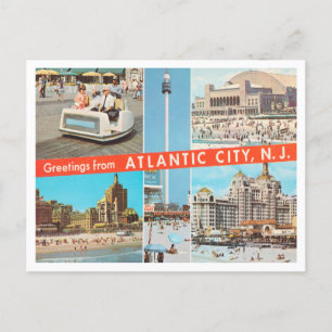 Grüße aus Atlantic City, New Jersey Reise Postkarte