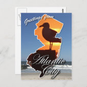 Grüße aus Atlantic City Postkarte (Vorne/Hinten)