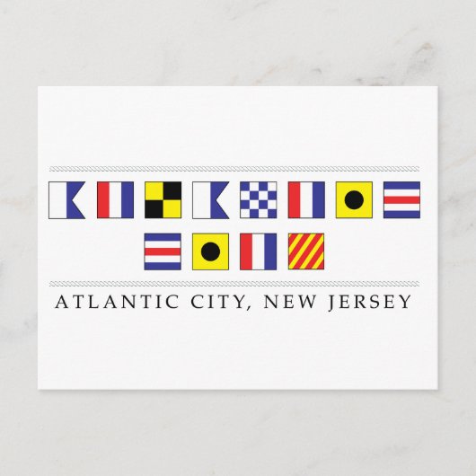 Grüße aus Atlantic City Postkarte (Vorderseite)