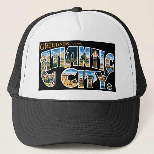 Grüße aus Atlantic City Truckerkappe (Vorderseite)