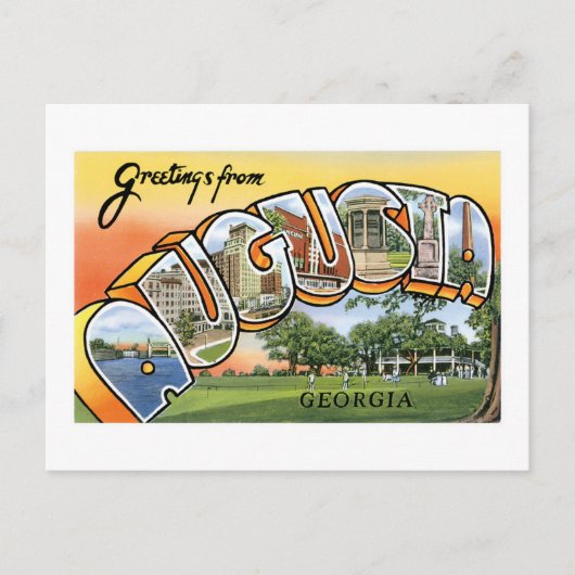 Grüße aus Augusta, GA! Postkarte (Vorderseite)