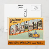 Grüße aus Augusta Postkarte (Vorne/Hinten)
