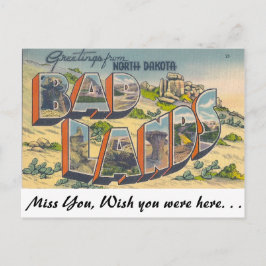 Grüße aus Bad Lands, North Dakota Postkarte