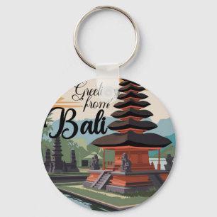 Grüße aus Bali Schild Schlüsselanhänger