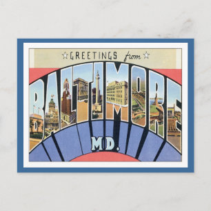 Grüße aus Baltimore Maryland Postkarte