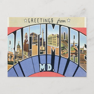 Grüße aus Baltimore Maryland Postkarte
