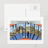Grüße aus Baltimore, Maryland Postkarte (Vorne/Hinten)
