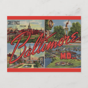 Grüße aus Baltimore MD Postkarte