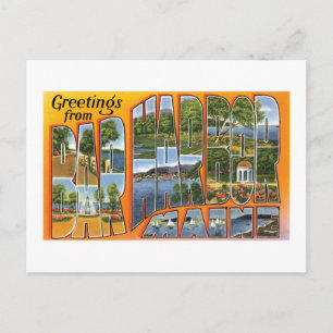 Grüße aus Bar Harbor, Maine! Postkarte