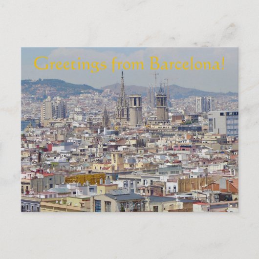Grüße aus Barcelona! Postkarte (Vorderseite)