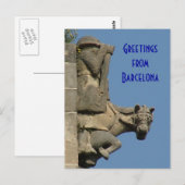 Grüße aus Barcelona Postkarte (Vorne/Hinten)