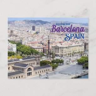 Grüße aus Barcelona Spanien Reise Postkarte