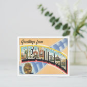 Grüße aus Beantown Boston Postkarte (Stehend Vorderseite)