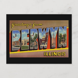 Grüße aus Berwyn Illinois Postkarte