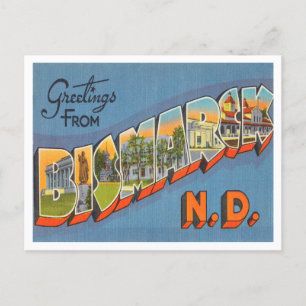 Grüße aus Bismarch, North Dakota Reise Postkarte