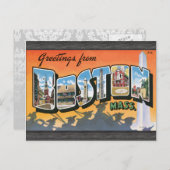 Grüße aus Boston Mass, Vintag Postkarte (Vorne/Hinten)