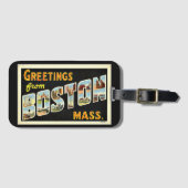 Grüße aus Boston, Massachusetts Gepäckanhänger (Vorderseite (Horizontal))