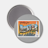 Grüße aus Boston Massachusetts Magnet (Vorderseite/Rückseite)