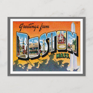 Grüße aus Boston Massachusetts Postkarte
