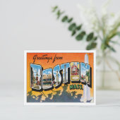Grüße aus Boston Massachusetts Postkarte (Stehend Vorderseite)