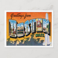 Grüße aus Boston Massachusetts Postkarte