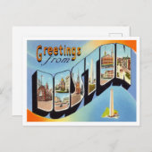 Grüße aus Boston, Massachusetts Travel Postkarte (Vorne/Hinten)
