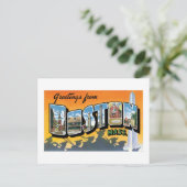 Grüße aus Boston! Postkarte (Stehend Vorderseite)