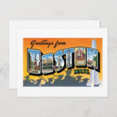Grüße aus Boston! Postkarte (Vorne/Hinten)