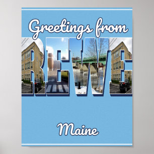 Grüße aus Brewer, Maine Foto-Druck – Gegr. 18 Poster