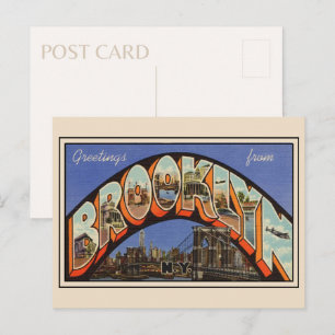 Grüße aus Brooklyn New York 1943 Postkarte