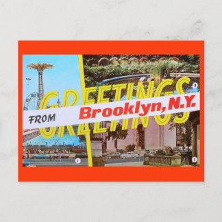 Grüße aus Brooklyn, New York Vintag Postkarte