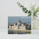 Grüße aus Budapest - Parlament von Ungarn Postkarte (Stehend Vorderseite)