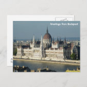 Grüße aus Budapest - Parlament von Ungarn Postkarte (Vorne/Hinten)