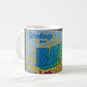 Grüße aus Buffalo, New York. Kaffeetasse (Vorderseite Links)