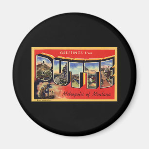 Grüße aus Butte Metropolis in Montana Magnet