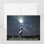 Grüße aus Cape Hatteras Postkarte (Vorne/Hinten)