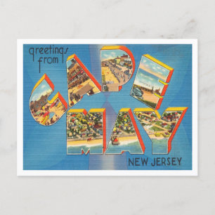 Grüße aus Cape May, New Jersey Vintage Reise Postkarte