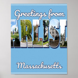 Grüße aus Carlisle Massachusetts Fotoabzug Poster