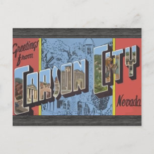 Grüße aus Carson City Nevada, Vintage Postkarte