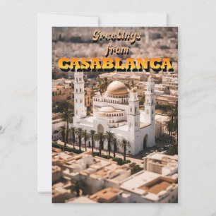 Grüße aus CASABLANCA Feiertagskarte