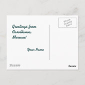 Grüße aus Casablanca Marokko Postkarte (Rückseite)