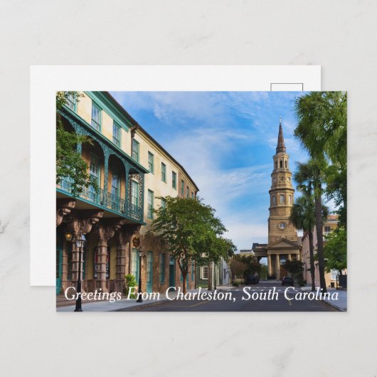 Grüße aus Charleston, South Carolina Postkarte (Vorne/Hinten)