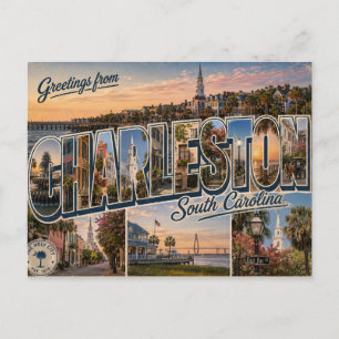 Grüße aus Charleston South Carolina Postkarte