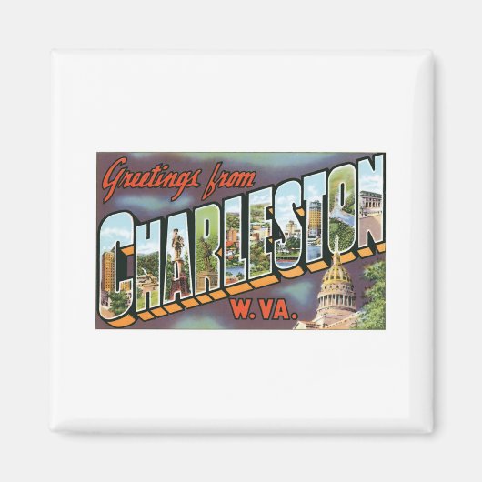 Grüße aus Charleston, West Virginia Magnet (Vorne)