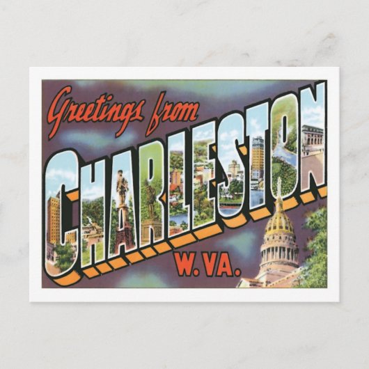 Grüße aus Charleston West Virginia US City Postkarte (Vorderseite)