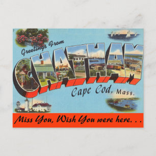 Grüße aus Chatham, Cape Cod Postkarte