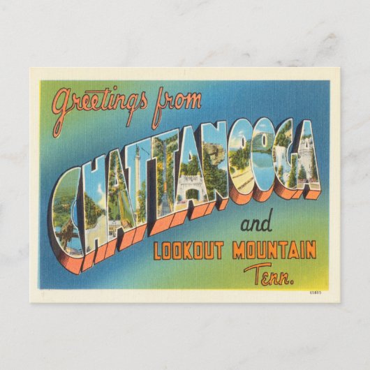 Grüße aus Chattanooga und Lookout Postkarte (Vorderseite)